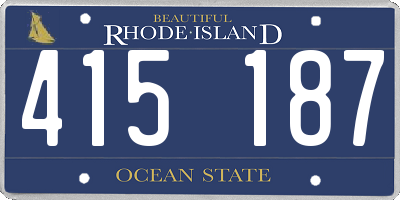RI license plate 415187