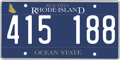 RI license plate 415188