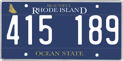 RI license plate 415189