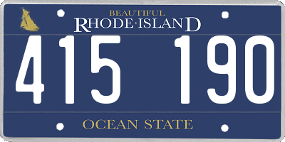 RI license plate 415190