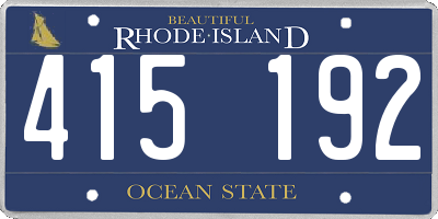 RI license plate 415192