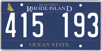 RI license plate 415193