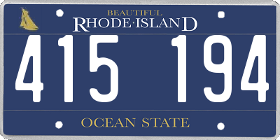 RI license plate 415194