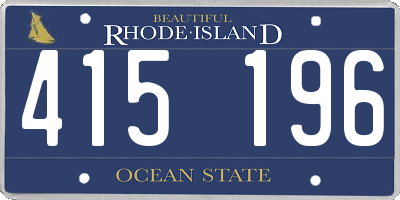 RI license plate 415196