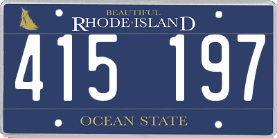 RI license plate 415197