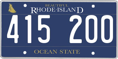 RI license plate 415200
