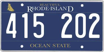 RI license plate 415202