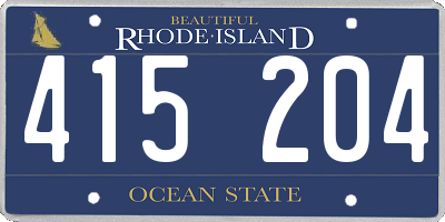 RI license plate 415204