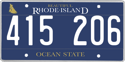 RI license plate 415206