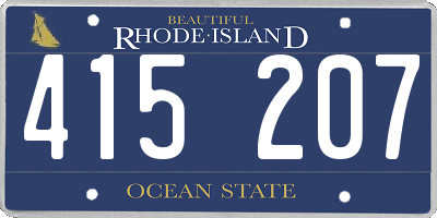 RI license plate 415207