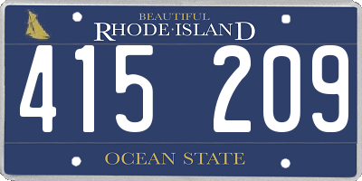 RI license plate 415209