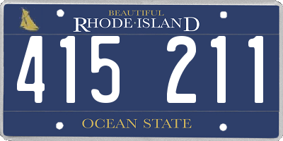 RI license plate 415211