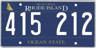 RI license plate 415212