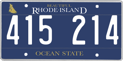 RI license plate 415214
