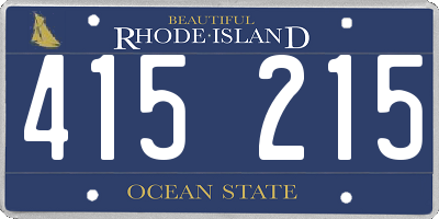 RI license plate 415215