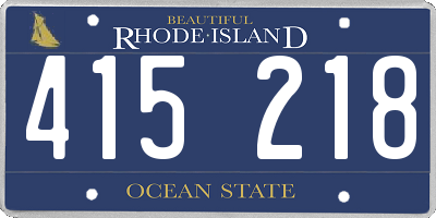 RI license plate 415218