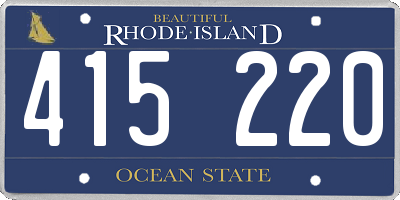 RI license plate 415220