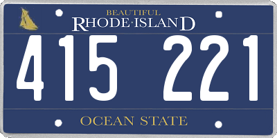 RI license plate 415221