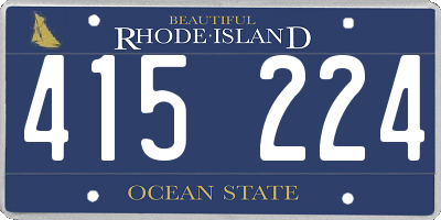 RI license plate 415224