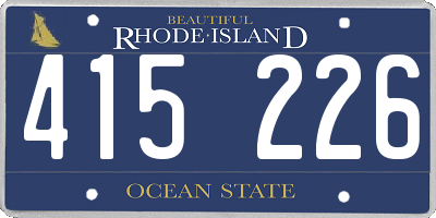 RI license plate 415226