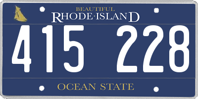RI license plate 415228