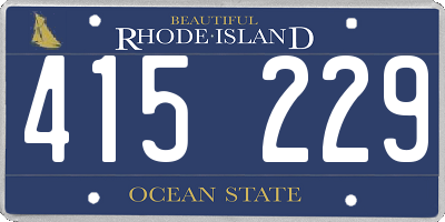 RI license plate 415229