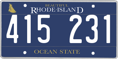 RI license plate 415231