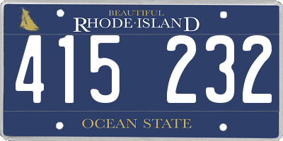 RI license plate 415232