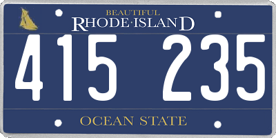 RI license plate 415235