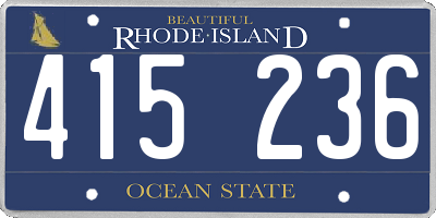 RI license plate 415236