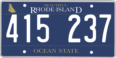 RI license plate 415237