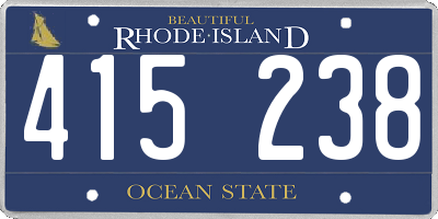 RI license plate 415238