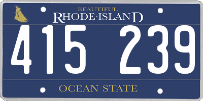 RI license plate 415239