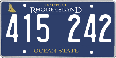 RI license plate 415242