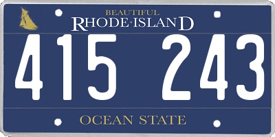 RI license plate 415243