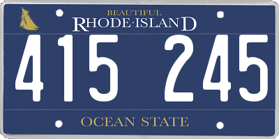 RI license plate 415245