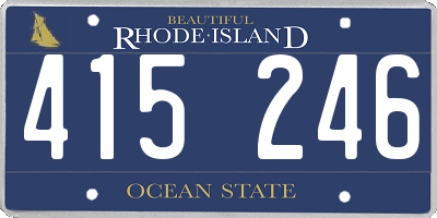 RI license plate 415246