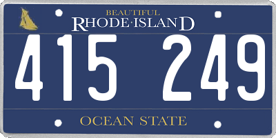 RI license plate 415249