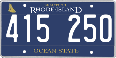 RI license plate 415250