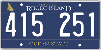 RI license plate 415251
