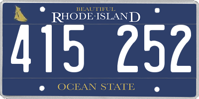 RI license plate 415252