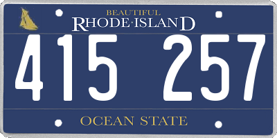 RI license plate 415257