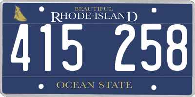 RI license plate 415258