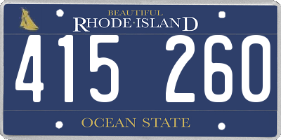 RI license plate 415260