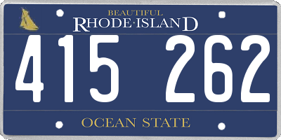 RI license plate 415262