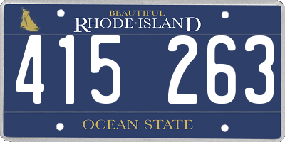 RI license plate 415263