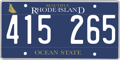 RI license plate 415265