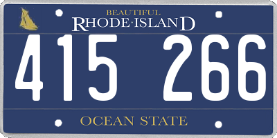 RI license plate 415266
