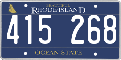 RI license plate 415268