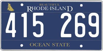 RI license plate 415269